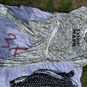 Gray and Yellow Patterned Pajama Set